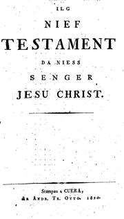 Ilg Nief Testament da niess Senger Jesu Christ by Luzi Gabriel