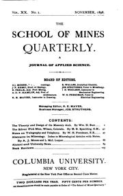 Cover of: The School of Mines Quarterly