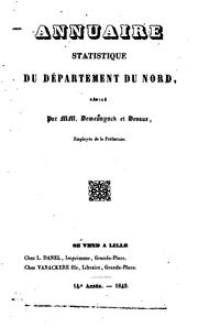 Cover of: Annuaire statistique [afterw.] Annuaire du département du Nord. An xi-1890 by 
