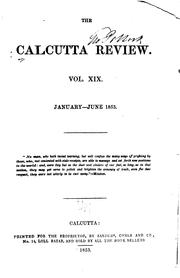 Cover of: The Calcutta Review