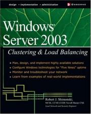 Cover of: Windows server 2003: clustering & load balancing