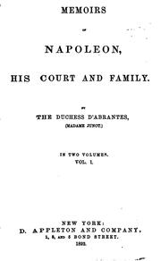 Cover of: Memoirs of Napoleon: His Court and Family | 