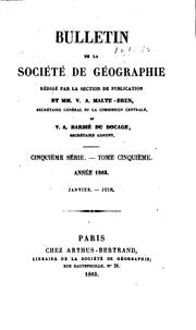 Cover of: Bulletin de la Société de géographie