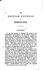 The British Journal of Homoeopathy by No name