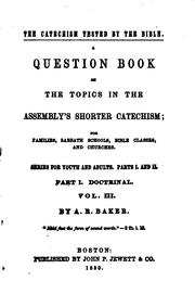Cover of: A Question Book on the Topics in the Assembly