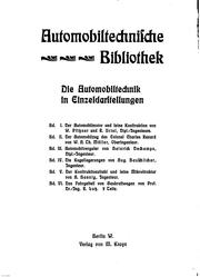 Die Leistungsverluste und die Abfederung von Kraftfahrzeugen by Erich Bobeth