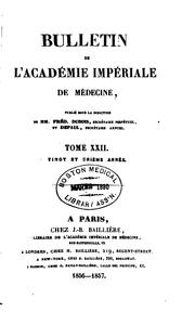 Cover of: Bulletin de l'Academie de médecine