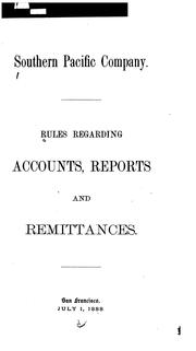 Cover of: Rules Regarding Accounts, Reports and Remittances