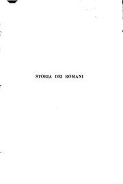 Cover of: Storia dei romani: la conquista del primato in Italia ... by 