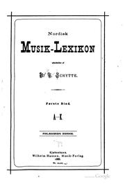 Cover of: Nordisk musik-lexikon by 