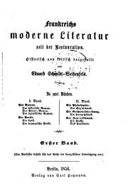 Cover of: Frankreichs moderne Literatur seit der Restauration