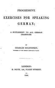 Cover of: Progressive exercises for speaking German