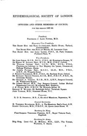 Cover of: Transactions of the Epidemiological Society of London