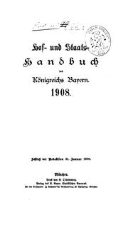 Cover of: Hof- und Staats-handbuch des Königreichs Bayern by 