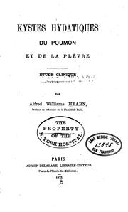 Cover of: Kystes hydatiques du poumon et de la plèvre: étude clinique