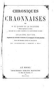 Cover of: Chroniques craonnaises by 