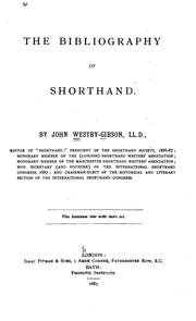 Cover of: The Bibliography of Shorthand