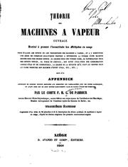 Cover of: Théorie des machines à vapeur: ouvrage destiné à prouver l'inexactitude des méthodes en usage by 