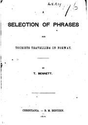 Cover of: A selection of phrases for tourists travelling in Norway by 