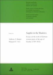 Cover of: Sappho in the Shadows by Anthony J. Harper, Margaret C. Ives