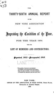 Annual report of the New York Association for Improving the Condition of the Poor. 1917 by New York Association for Improving the Condition of the Poor