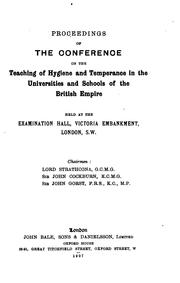 Proceedings of the Conference on the Teaching of Hygiene and Temperance in the Universities and ... by No name