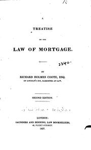 Cover of: A Treatise on the Law of Mortgage by 