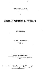 Cover of: MEMOIRS OF GENERAL WALLIAM T. SHERMAN. by William T. Sherman