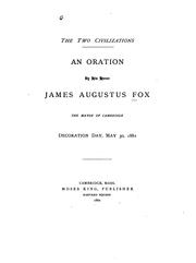 Cover of: The Two Civilizations: An Oration