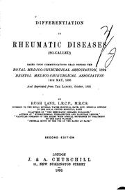 Cover of: Differentiation in Rheumatic Diseases: So-called