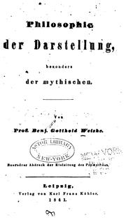 Cover of: Philosophie der Darstellung: Besonders der mytischen