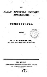 Cover of: De Paulo apostolo ejusque adversariis commentatio