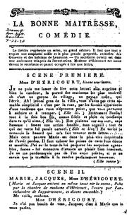 Cover of: La bonne maîtresse, comédie en un acte en prose ... by 