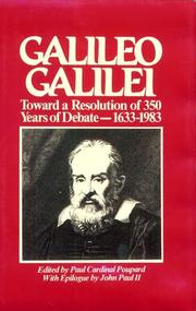Cover of: Galileo Galilei: toward a resolution of 350 years of debate, 1633-1983