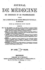 Cover of: Journal de médecine, de chirurgie et de pharmacologie