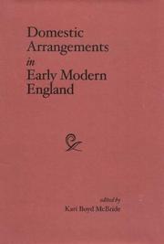 Cover of: Domestic arrangements in early modern England