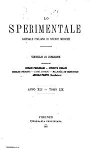 Cover of: Lo Sperimentale