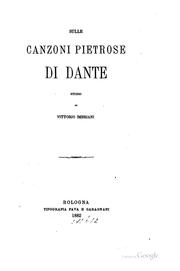 Cover of: Sulle canzoni pietrose di Dante: studio
