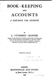 Book-keeping and Accounts: A Text-book for Students by Lionel Cuthbert Cropper