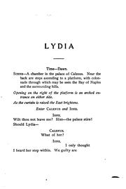 Cover of: Lydia: A Poetical Drama in One Act