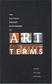 Cover of: The Bulfinch pocket dictionary of art terms.