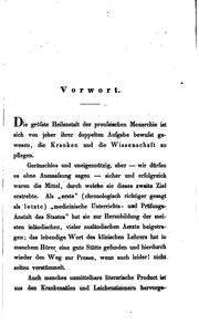 Cover of: Annalen des Charité-krankenhauses und der übrigen Königlichen medicinisch-chirurgischen Lehr ... by 