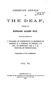 Cover of: American Annals of the Deaf