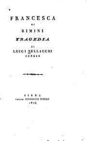 Francesca di Rimini: tragedia by Luigi Bellacchi