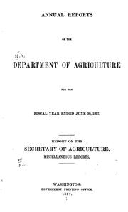 Cover of: Annual Reports of the Department of Agriculture