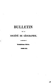 Cover of: Bulletin de la Société de géographie by Société de géographie (France)