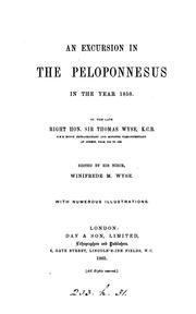 Cover of: An excursion in the Peloponnesus in the year 1858. Ed. by W.M. Wyse