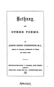 Cover of: Bethany and Other Poems