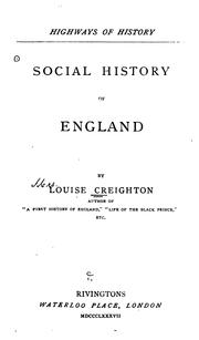 Cover of: Social History of England