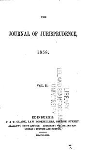 Cover of: The Journal of Jurisprudence